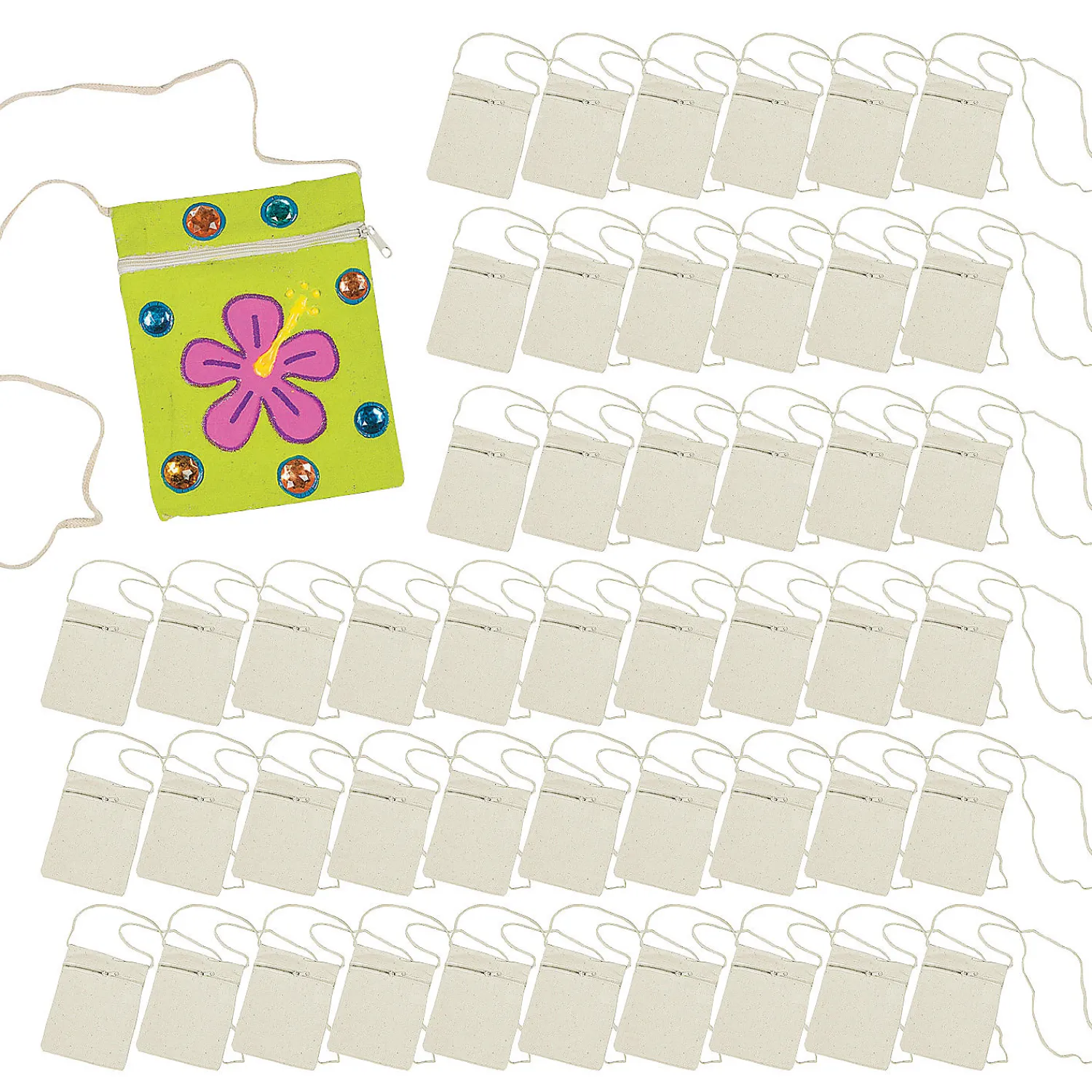 bulk__pc_diy_canvas_zippe_0-1.webp Bulk 48 Pc. Diy Canvas Zipper Purses<Oriental Trading Clearance