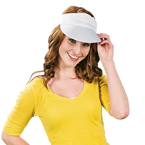 Bulk 48 Pc. Diy White Cotton Visors<Oriental Trading Best