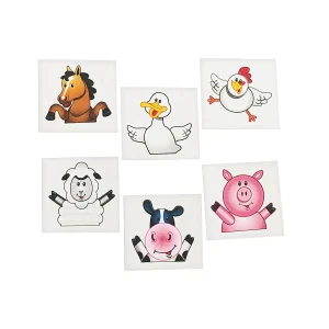 Oriental Trading Temporary Tattoos*Bulk 72 Pc. Farm Party Temporary Tattoos - 72 Pc.
