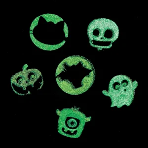 Bulk 48 Pc. Glow-In-The-Dark Halloween Mini Buttons<Oriental Trading New