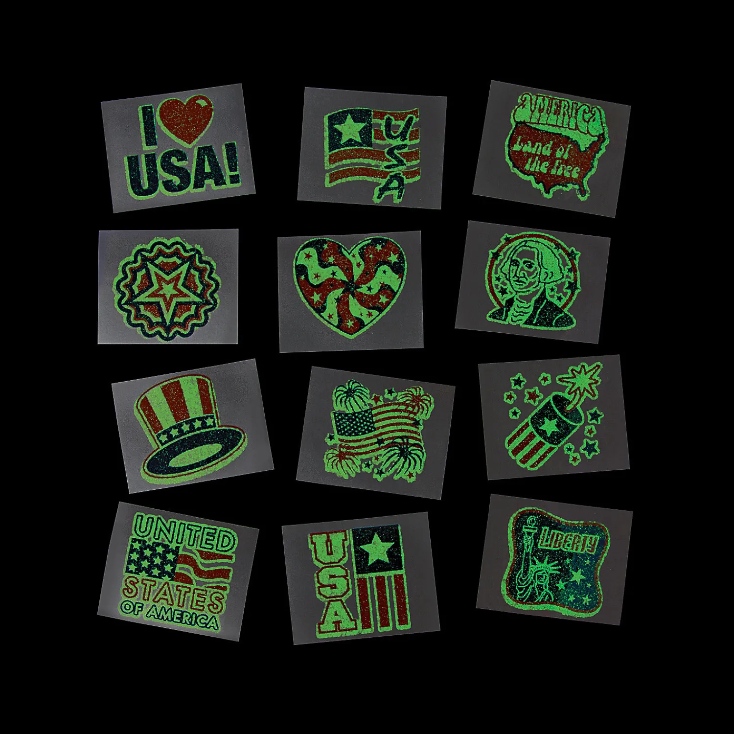 bulk__pc_glowinthedark_pa_0.webp Oriental Trading Temporary Tattoos*Bulk 72 Pc. Glow-In-The-Dark Patriotic Temporary Tattoos