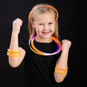 Oriental Trading Glow Assortments*Bulk 100 Pc. Halloween Glow Bracelet & Necklace Assortment
