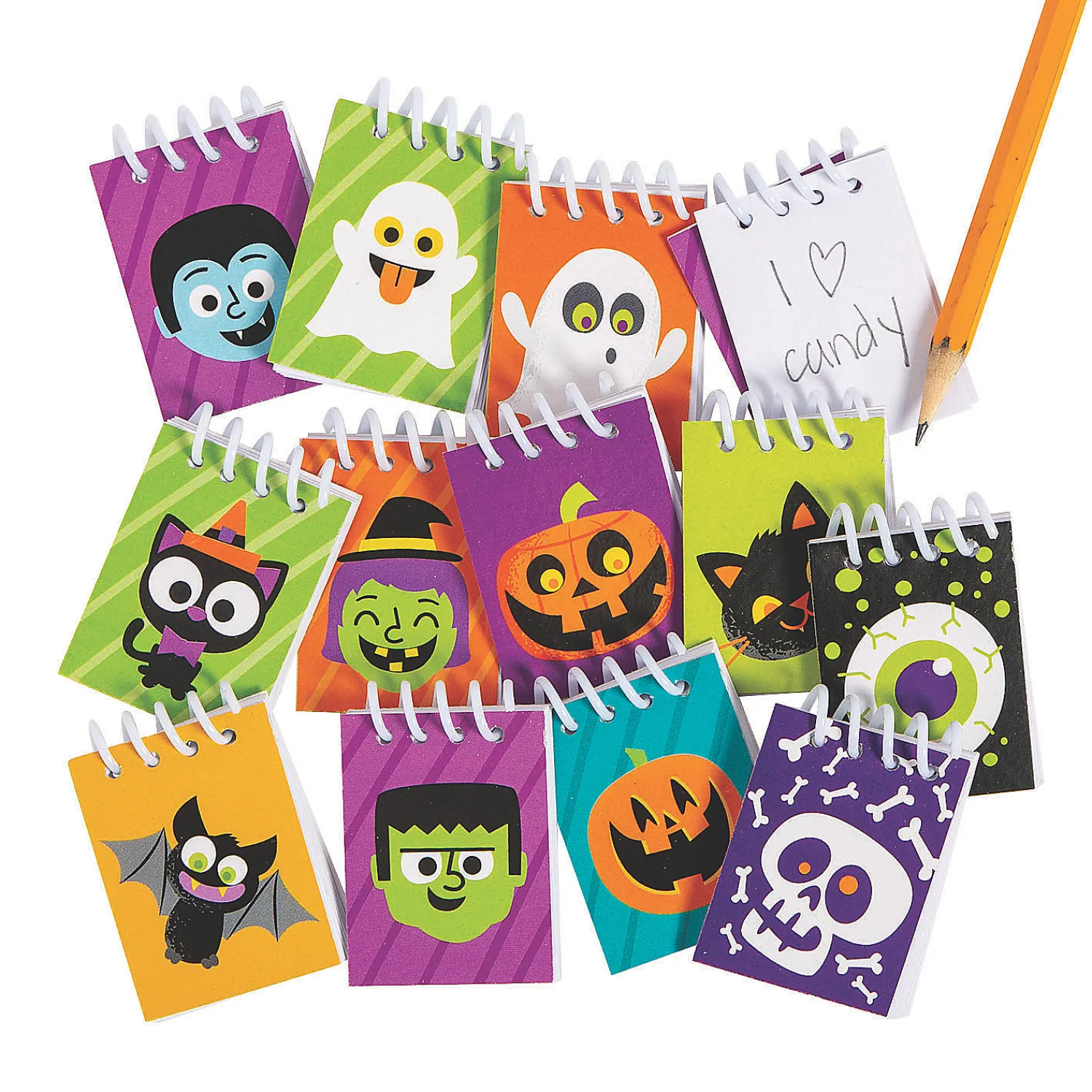 bulk__pc_halloween_mini_s_0.webp Bulk 144 Pc. Halloween Mini Spiral Notepad Assortment<Oriental Trading Online