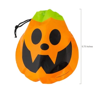 8 3/4" Bulk 72 Pc. Halloween Pumpkin Plastic Goody Bags<Oriental Trading Hot