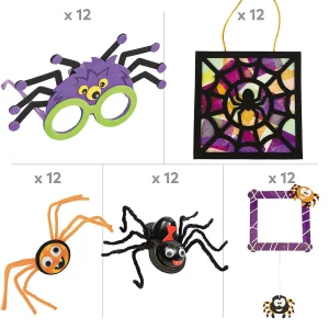 Bulk 60 Pc. Halloween Spooky Spiders Craft Kit Assortment<Oriental Trading Shop