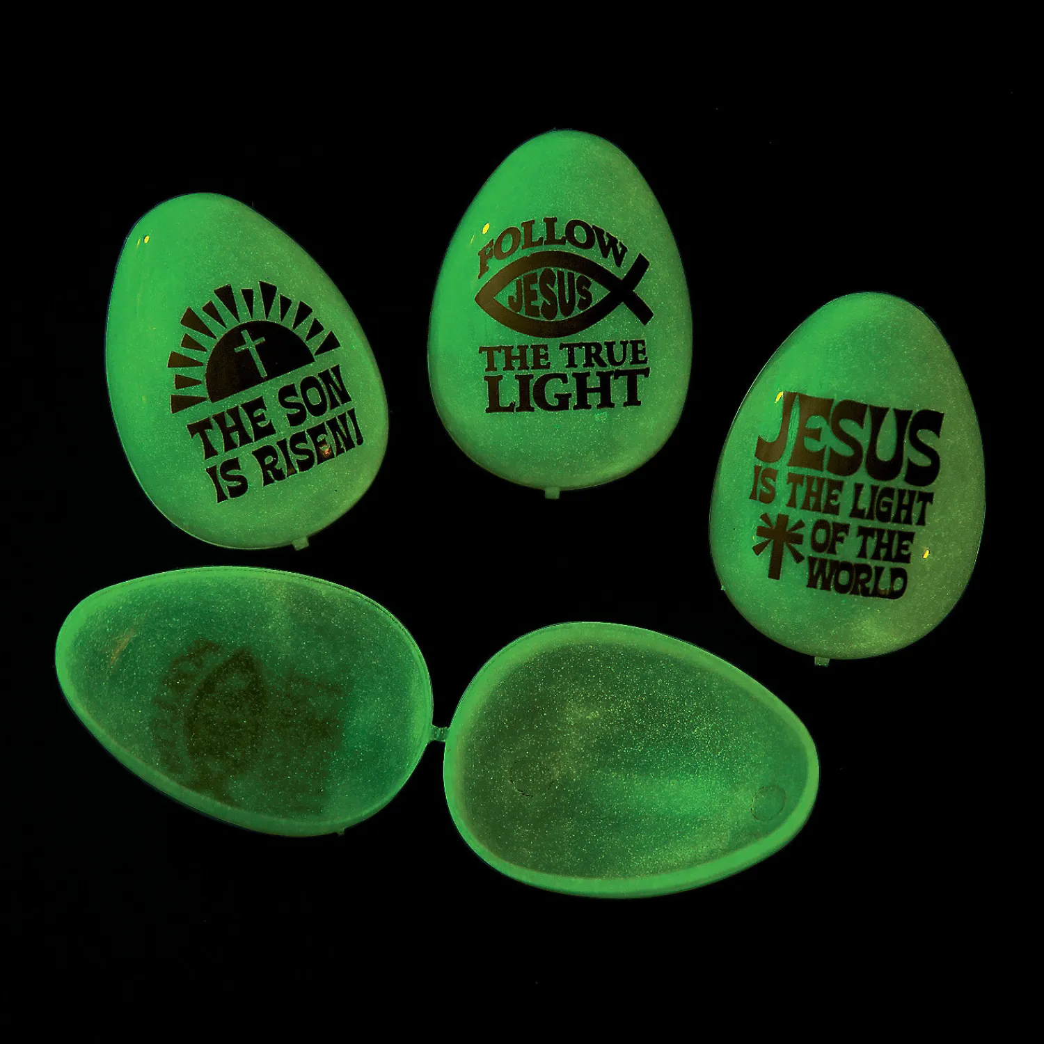bulk__pc_jesus_is_the_l_0.webp 2 1/2" Bulk 72 Pc. Jesus Is The Light Glow-In-The-Dark Plastic Easter Eggs<Oriental Trading Flash Sale