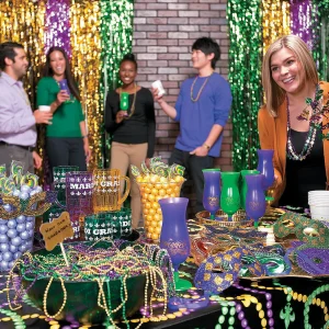 Oriental Trading Necklaces*Bulk 144 Pc. Metallic Mardi Gras Bead Necklace Assortment