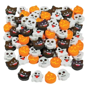 Bulk 144 Pc. Mini Halloween Emoji Eraser Assortment<Oriental Trading Flash Sale