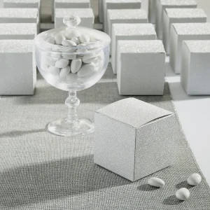 Bulk 48 Pc. Mini Silver Glitter Favor Boxes<Oriental Trading Store