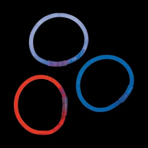 Oriental Trading Glow Assortments*Bulk 100 Pc. Patriotic Glow Bracelet Assortment