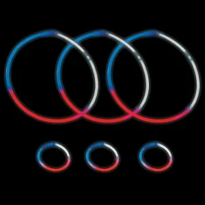 Oriental Trading Glow Assortments*Bulk 100 Pc. Patriotic Glow Necklace & Bracelet Assortment