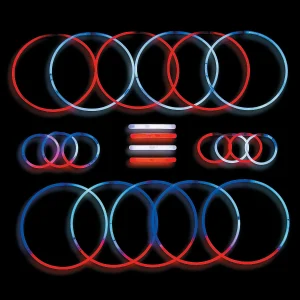 Oriental Trading Glow Assortments*Bulk 500 Pc. Patriotic Glow Stick, Bracelet & Necklace Assortment
