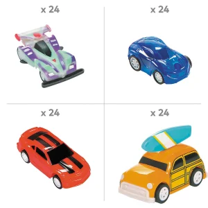 Oriental Trading Toy Cars*Bulk 96 Pc. Pull-Back Cars & Race Cars Assortment