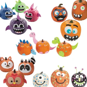 Bulk 60 Pc. Pumpkin Decorating Craft Kit Assortment - Makes 60<Oriental Trading New