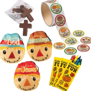 Bulk 435 Pc. Religious Fall Scarecrow Goody Bag Kit For 72<Oriental Trading Online