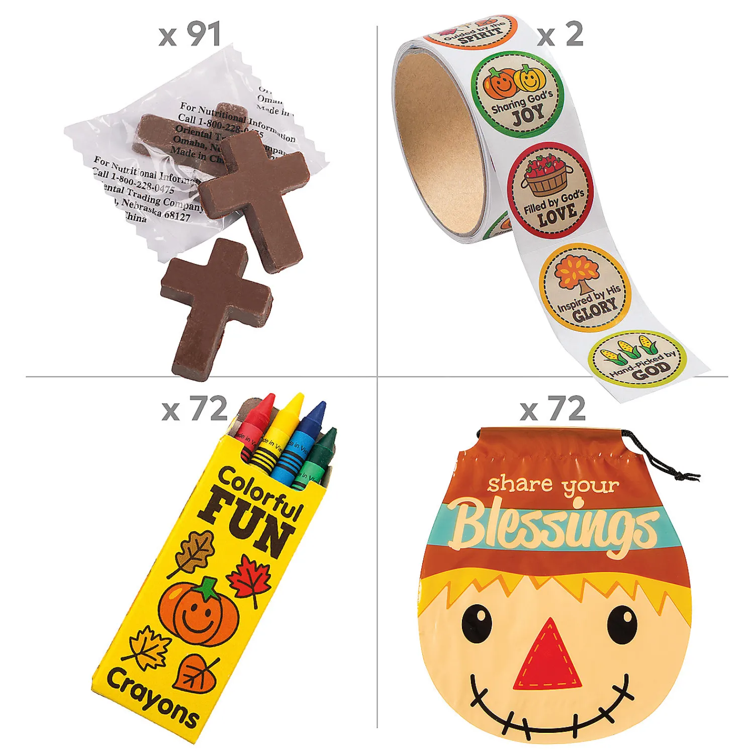 bulk__pc_religious_fall_s_1.webp Bulk 435 Pc. Religious Fall Scarecrow Goody Bag Kit For 72<Oriental Trading Shop