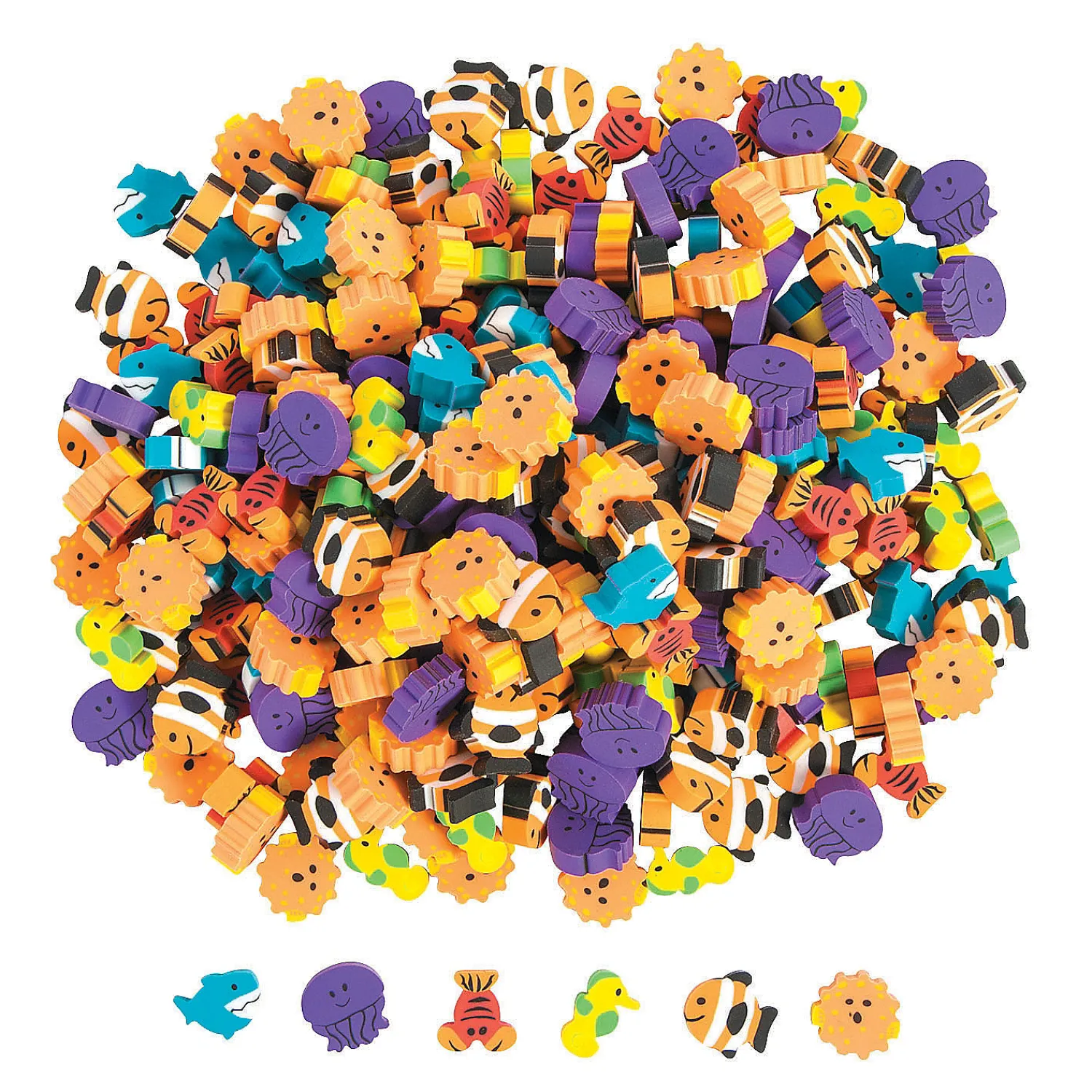 bulk__pc_sea_life_eraser__0.webp Oriental Trading Stationery Assortments*Bulk 300 Pc. Sea Life Eraser Assortment