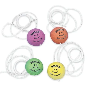 Oriental Trading Yo-Yos*Bulk 48 Pc. Smile Jesus Loves You Return Ball Assortment