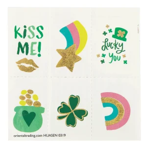 Oriental Trading Temporary Tattoos*Bulk 72 Pc. St. Patrick's Day Foil Temporary Tattoos