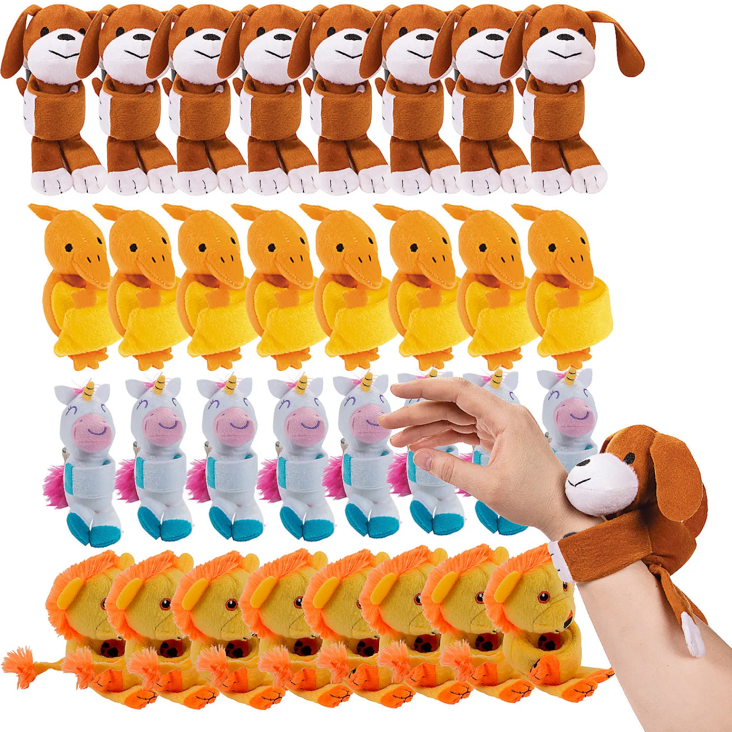 bulk__pc_stuffed_hugging__0.webp Oriental Trading Bracelets*Bulk 48 Pc. Stuffed Hugging Animal Assortment Slap Bracelets