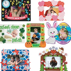 Bulk 84 Pc. Ultimate Holiday Picture Frame Magnet Craft Kit Assortment - Makes 84<Oriental Trading Outlet