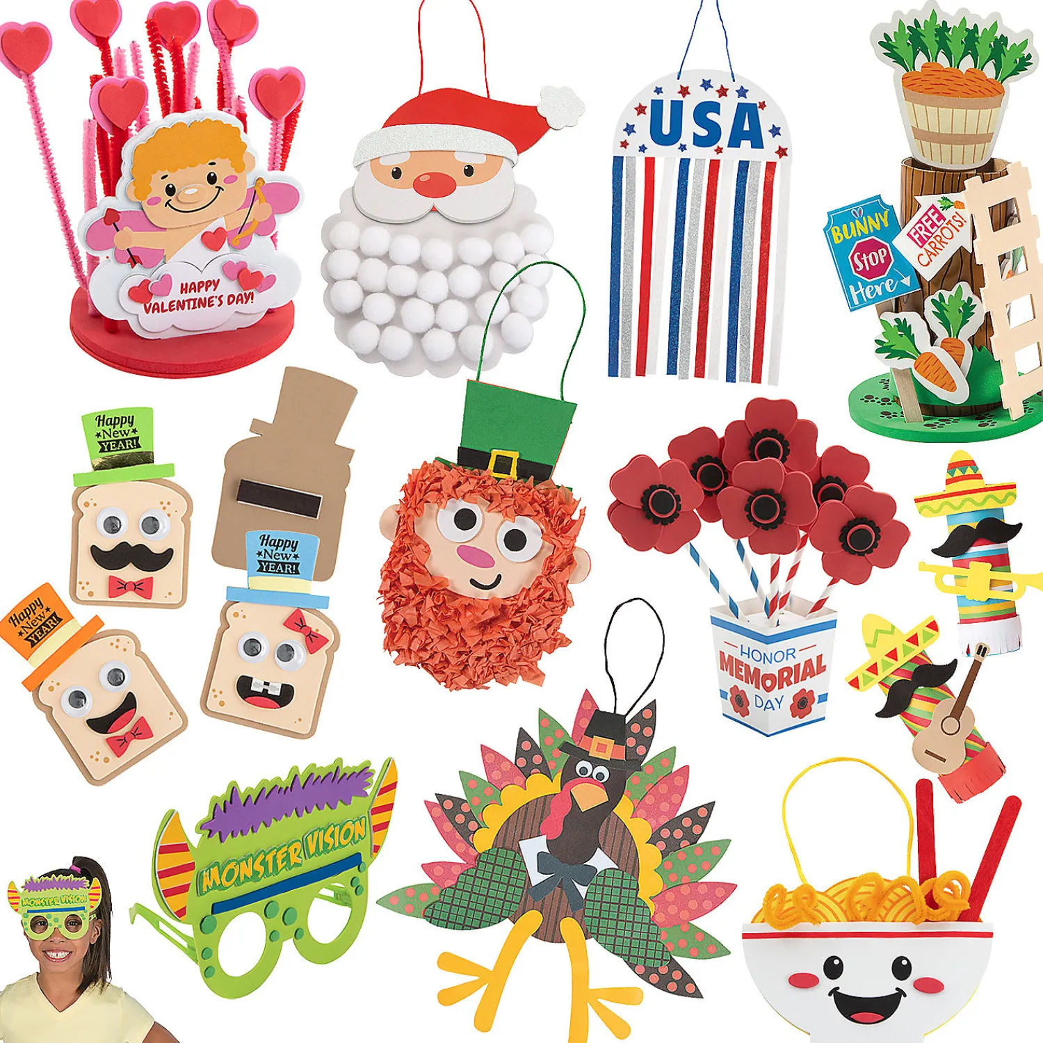 bulk__pc_ultimate_holiday_0-4.webp Bulk 132 Pc. Ultimate Holiday Craft Kit Assortment - Makes 132<Oriental Trading Outlet