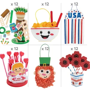 Bulk 132 Pc. Ultimate Holiday Craft Kit Assortment - Makes 132<Oriental Trading New