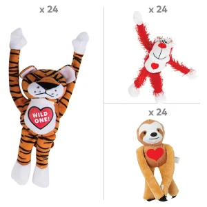 Oriental Trading Stuffed Animals & Plush Toys*Bulk 72 Pc. Valentine Long Arm Stuffed Animal Assortment