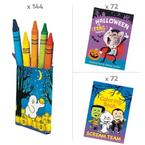Bulk Halloween Coloring Books & Crayons Kit For 144<Oriental Trading Online