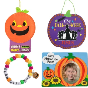 Bulk Halloween Fall-O-Ween Jesus Craft Kit Assortment - Makes 48<Oriental Trading Shop