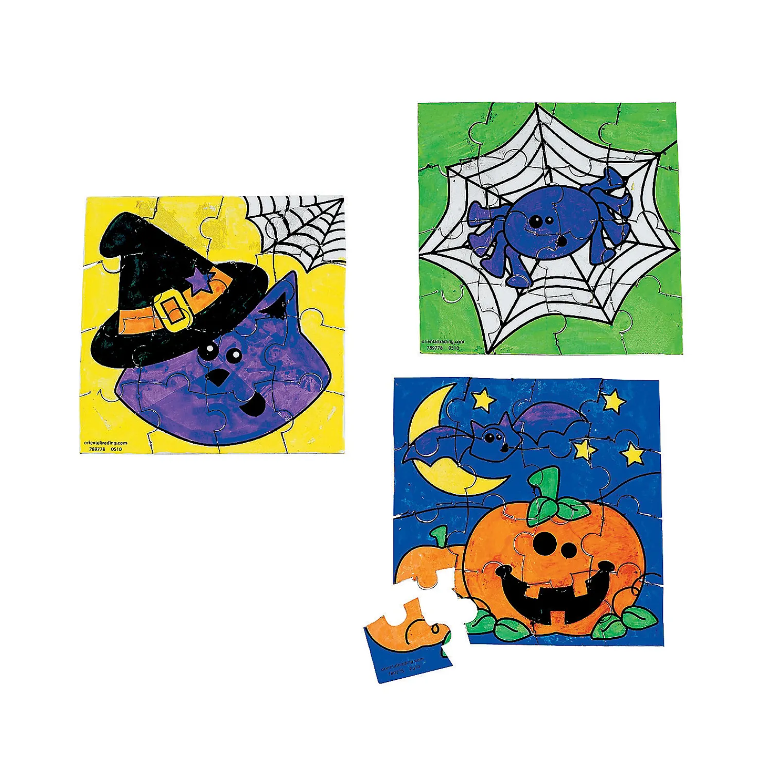 Bulk Set Of 50 Color Your Own Halloween Friends Mini Puzzles<Oriental Trading Best