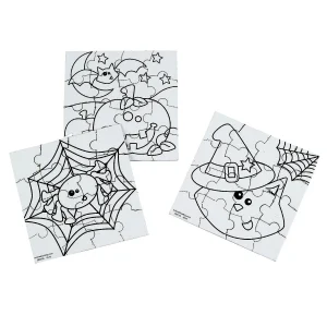 Oriental Trading Puzzles*Bulk Set Of 50 Color Your Own Halloween Friends Mini Puzzles