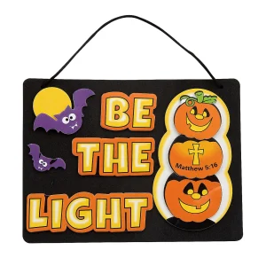Christian Pumpkin Be The Light Sign Craft Kit - Makes 12<Oriental Trading Fashion