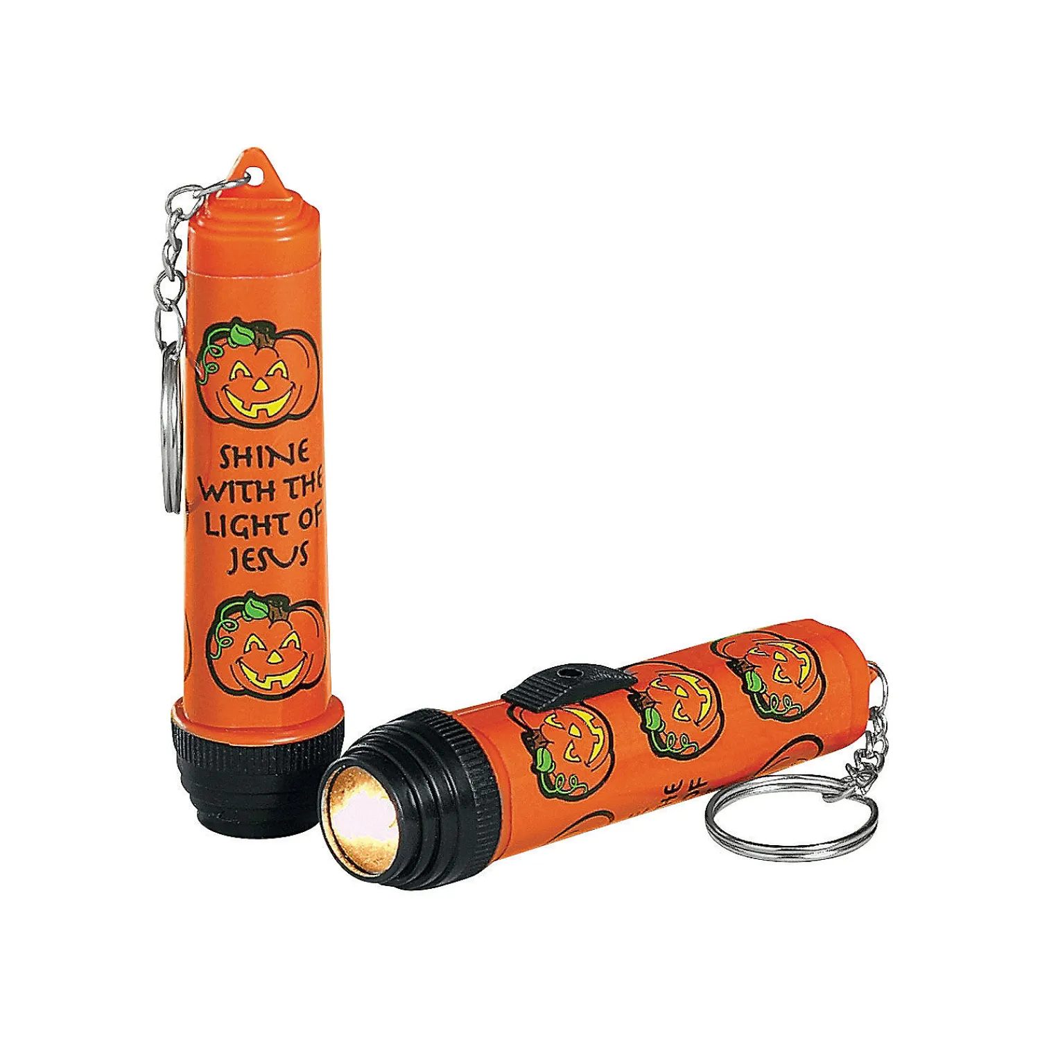 christian_pumpkin_flashli_0.webp Christian Pumpkin Flashlight Keychains - 12 Pc.<Oriental Trading Discount