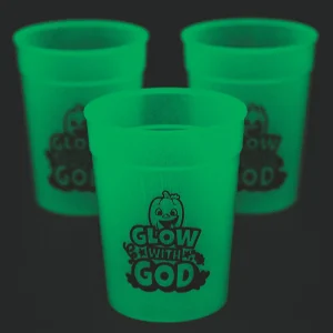 Christian Pumpkin Glow-In-The-Dark Reusable Bpa-Free Plastic Cups - 12 Ct.<Oriental Trading Shop