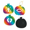 Christian Pumpkin Magic Color Scratch Ornaments With Cutout - 24 Pc.<Oriental Trading Hot