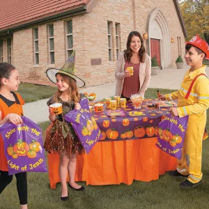 Christian Pumpkin Plastic Tablecloth Roll<Oriental Trading Sale