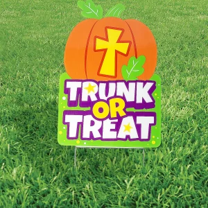 Christian Pumpkin Trunk-Or-Treat Yard Sign<Oriental Trading Best