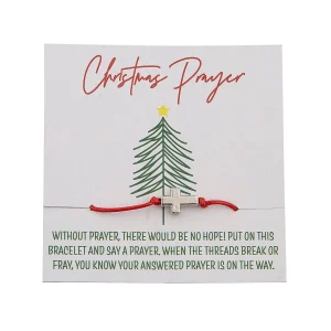Oriental Trading Bracelets*Christmas Prayer Cross Bracelets With Card - 12 Pc.