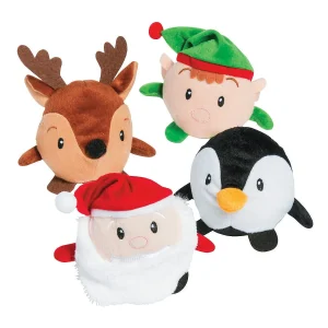 Oriental Trading Stuffed Animals & Plush Toys*Christmas Roly Poly Stuffed Penguin, Reindeer, Elf And Santa - 12 Pc.