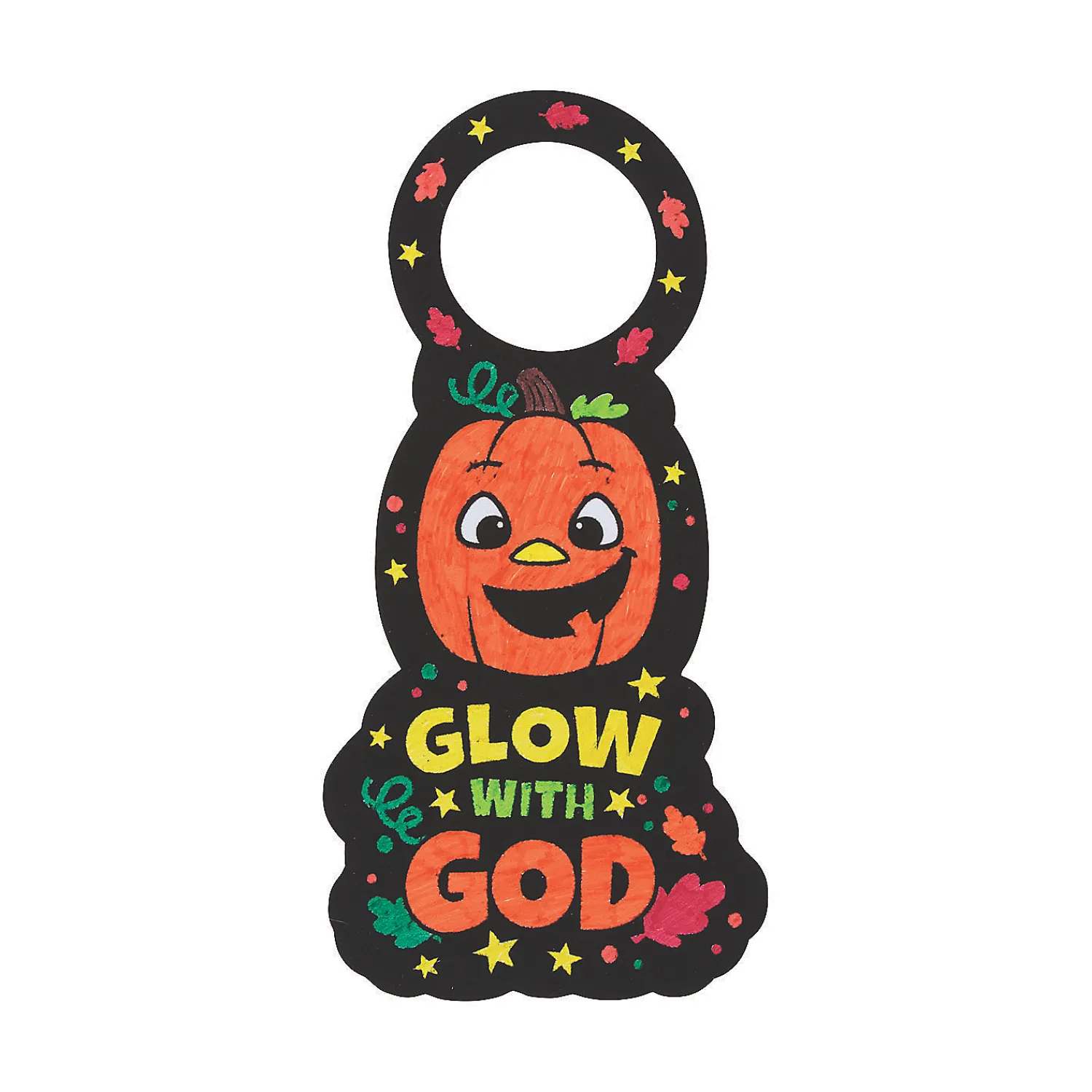 color_your_own_fuzzy_chri_1.webp Color Your Own Fuzzy Christian Pumpkin Doorknob Hangers - 12 Pc.<Oriental Trading Outlet