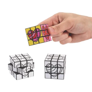 Oriental Trading Fidget Toys & Spinners*Color Your Own Mini Valentine Puzzle Cubes - 12 Pc.