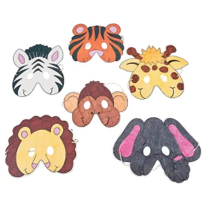 Color Your Own Zoo Animal Masks - 12 Pc.<Oriental Trading Outlet