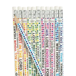 Oriental Trading Pencils*Colorful Bible Verse Pencils - 24 Pc.