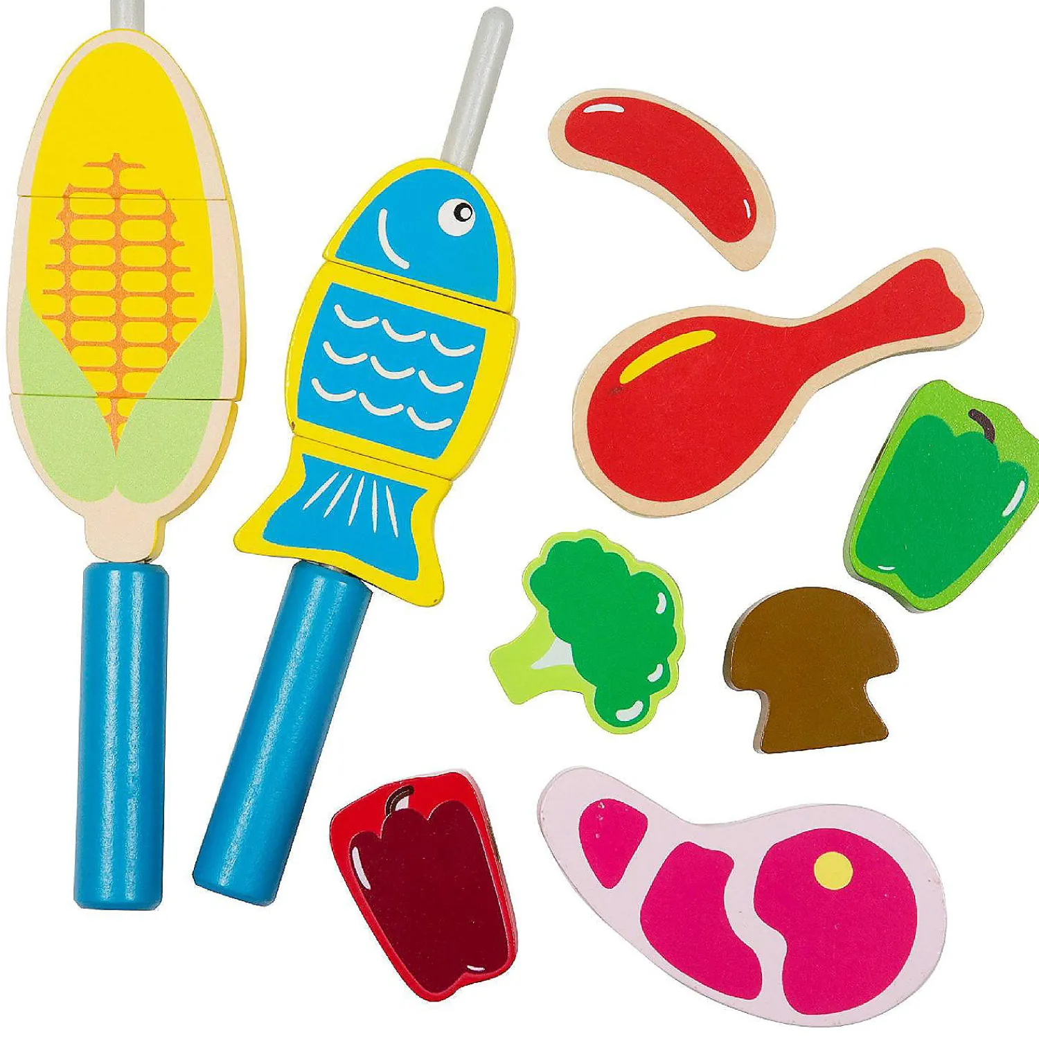 cook_n_grill_wood_toy_bbq_2.webp Oriental Trading Play Sets*Cook 'N Grill Wood Toy Bbq Set - Includes Pretend Play Wooden Barbeque Food & Grilling Tools For Kids, Boys & Girls, More Than 30 Pieces, Fun Indoor Activity Se