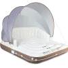 Costway Floating Island Inflatable Swimming Pool Float Lounge Raft With Canopy Spf50+ Retractable Detachable Sunshade With Two Cup Holders<Oriental Trading Cheap