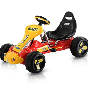 Oriental Trading Toy Cars*Costway Go Kart Kids Ride On Car Pedal Powered Car 4 Wheel Racer Toy Stealth Outdoor Red