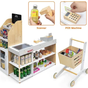 Oriental Trading Play Sets*Costway Grocery Store Playset Pretend Play Supermarket Shopping Set With Shopping Cart