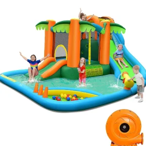 Costway Inflatable Water Slide Park Kid Bounce House W/ Upgraded Handrail & 780W Blower<Oriental Trading Flash Sale
