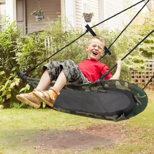Costway Saucer Tree Swing Surf Kids Outdoor Adjustable Swing Set W/ Handle<Oriental Trading Clearance